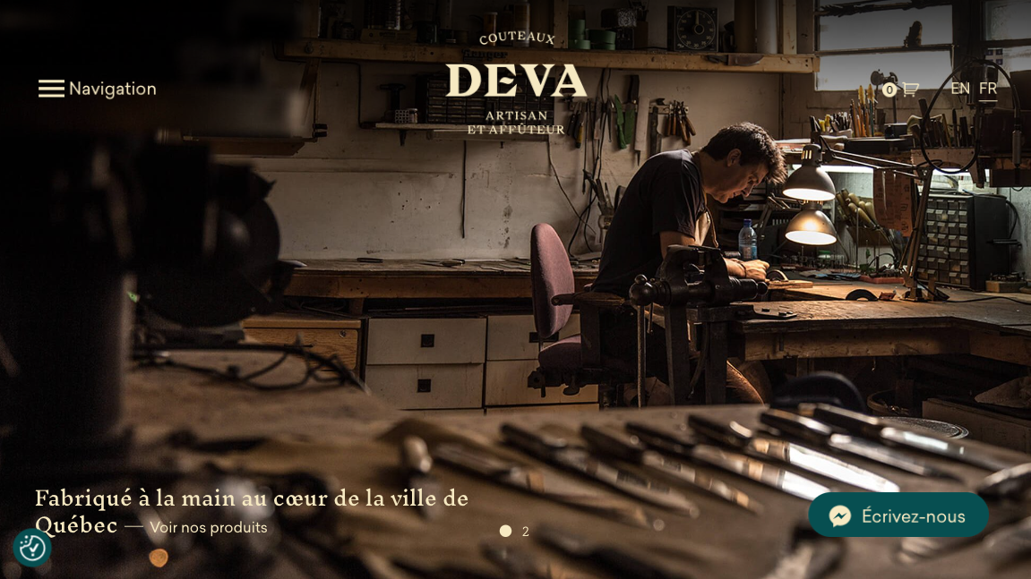 Couteaux Deva — Dave Fortin, Coutelier et affûteur québécois